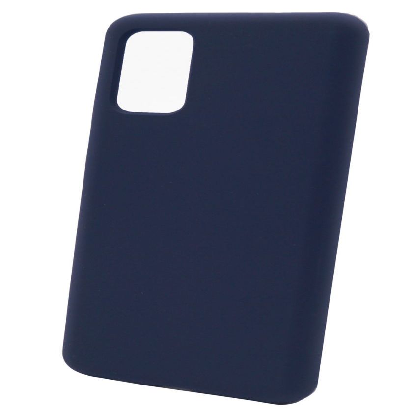 Back panel cover Evelatus Samsung Galaxy S20 Ultra Premium Soft Touch Silicone Case Midnight Blue