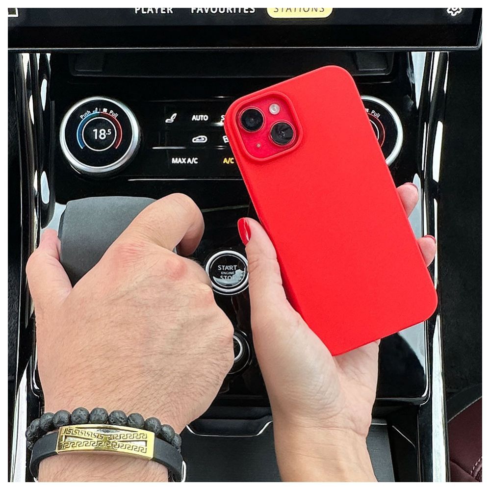 Back panel cover Evelatus Apple iPhone 15 Premium Soft Touch Silicone Case Red
