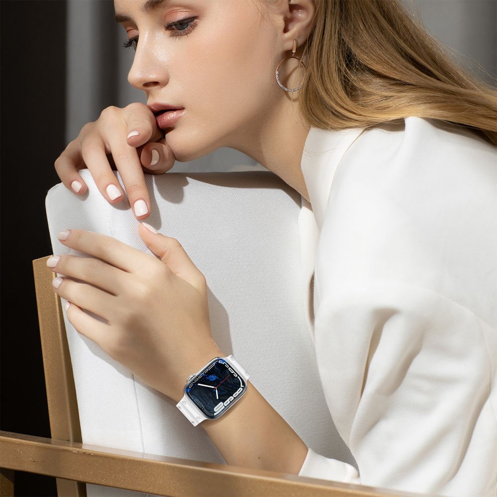 Back panel cover Hurtel - Strap Triple Protection for Apple Watch 42 / 44 / 45 / 49 mm band bracelet - transparent