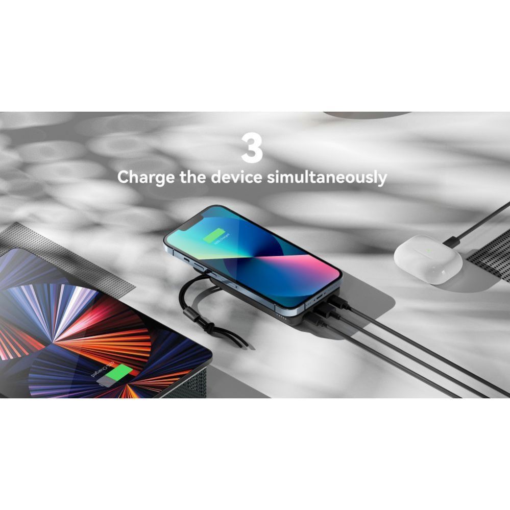 Power bank Veger  Powerbank compatible with Magsafe Veger MagOn (VP1151 / W1151) PD QC3.0 2A 20W with wireless charging 10000 mAh white