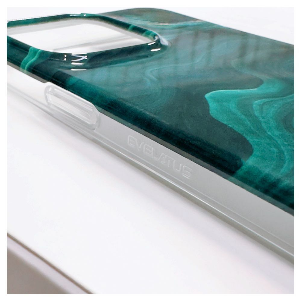 Чехол на заднюю панель Evelatus Apple iPhone 15 Pro Max PC Customized Print Design Marble Green