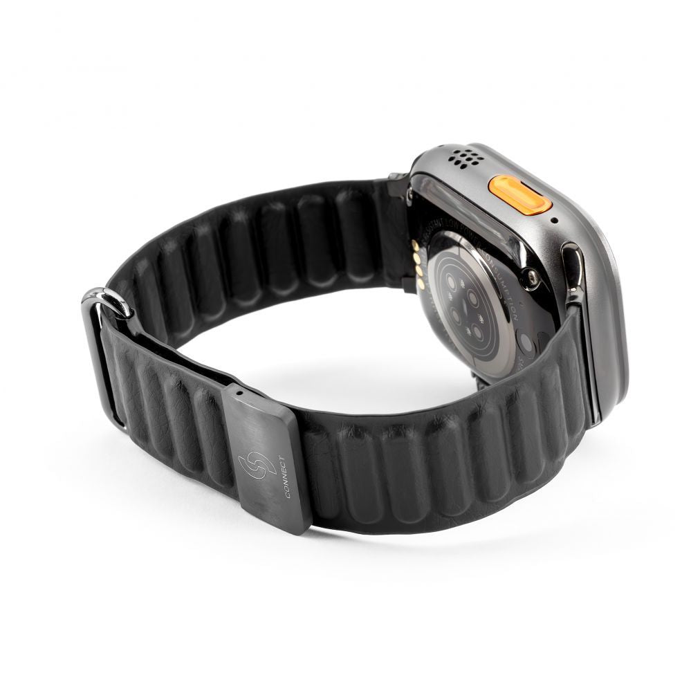 Ремешок Connect  Watch 42/44/45mm cortical back buckle magnetic suction Watch Straps Black