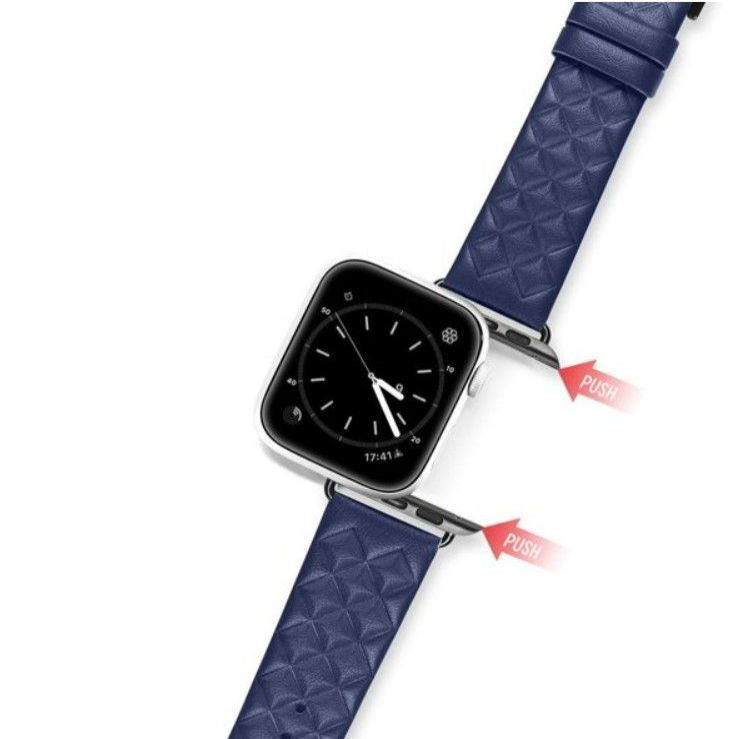 Strap Dux Ducis  Strap Leather Watch 7 Band 7/6/5/4/3/2 / SE (41/40 / 38mm) Wristband Bracelet Genuine Leather Bracelet Blue Blue