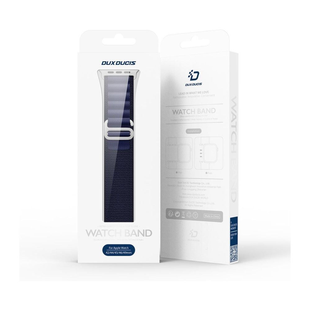Rihm Dux Ducis Apple Buckle Sport Band for Apple Watch 42/44/45/46/49MM Navy