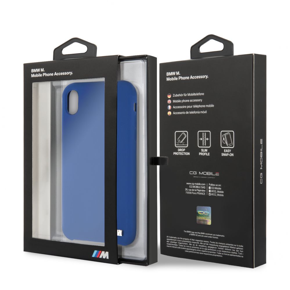 Чехол на заднюю панель BMW Apple iPhone XR Hardcase Silicone Navy