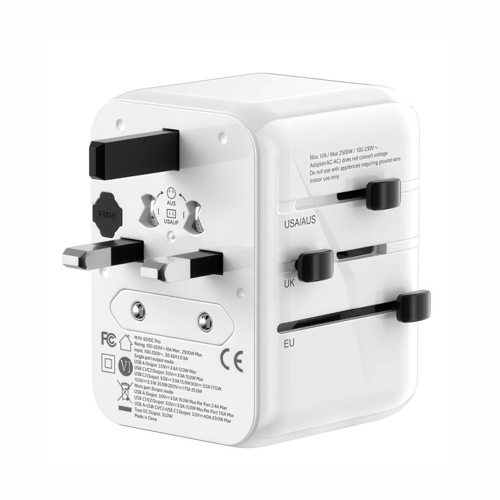 Adaptrid Evelatus  35W World Travel Adapter 1PD & 2 Type-C & 2 USB Charger  09051 White