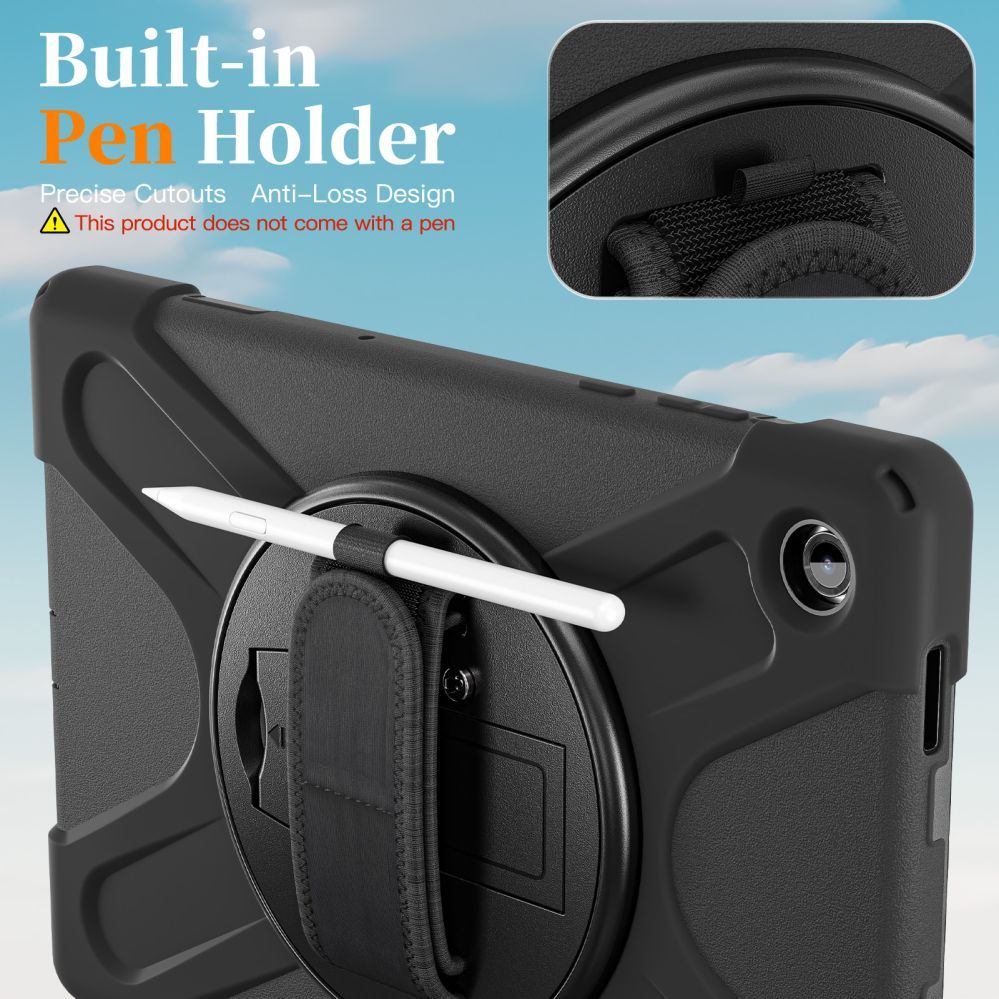 Чехол книжка Just Must  JM Rugged Case Grip for Samsung Galaxy Tab A11+ with a strap Black