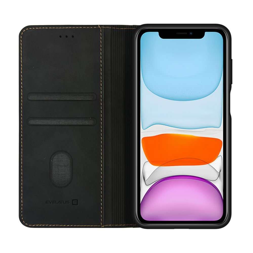 Book case Evelatus Apple iPhone 11 Book Case Folio Black