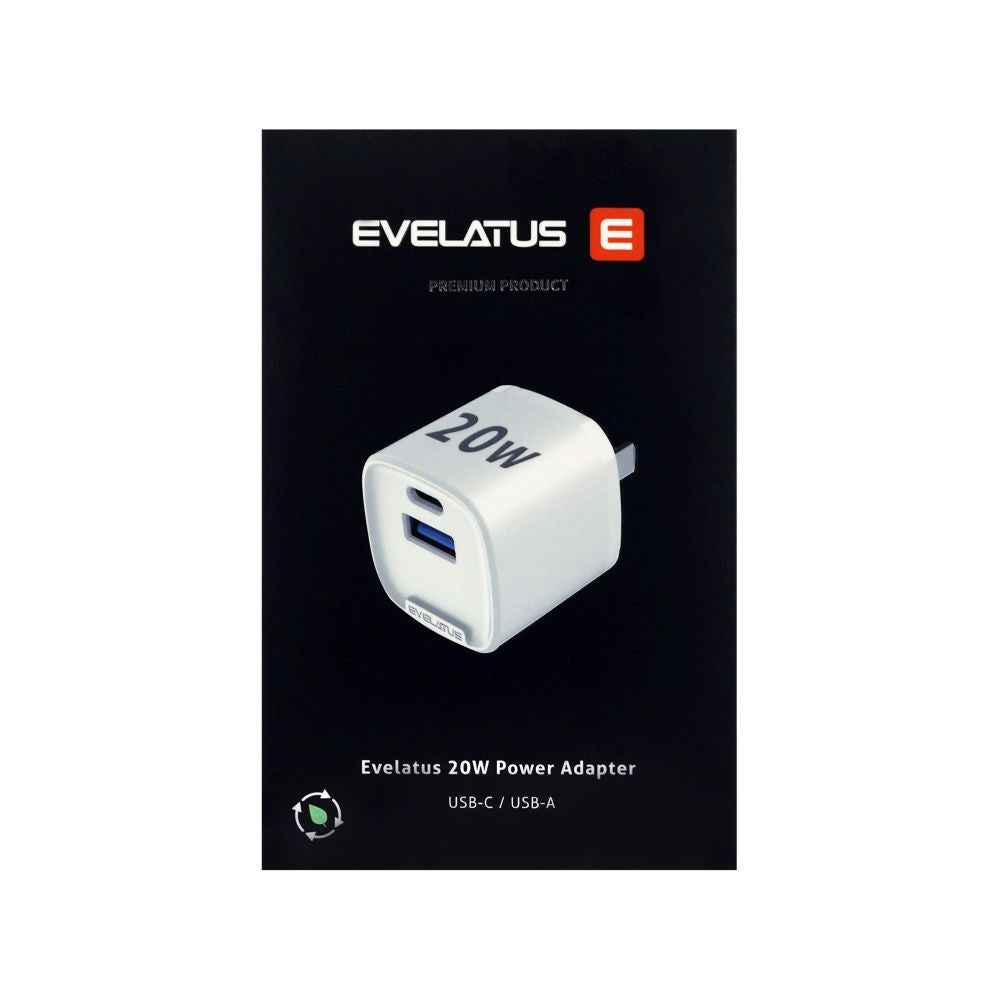 Adaptrid Evelatus  Evelatus QuickVolt Adapter 20W USA/CN White