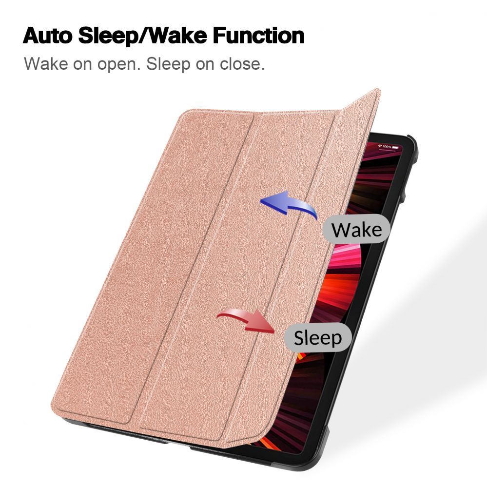Чехол книжка iLike  iPad 10.9 10t Gen Tri-Fold Eco-Leather Stand Case Rose Gold