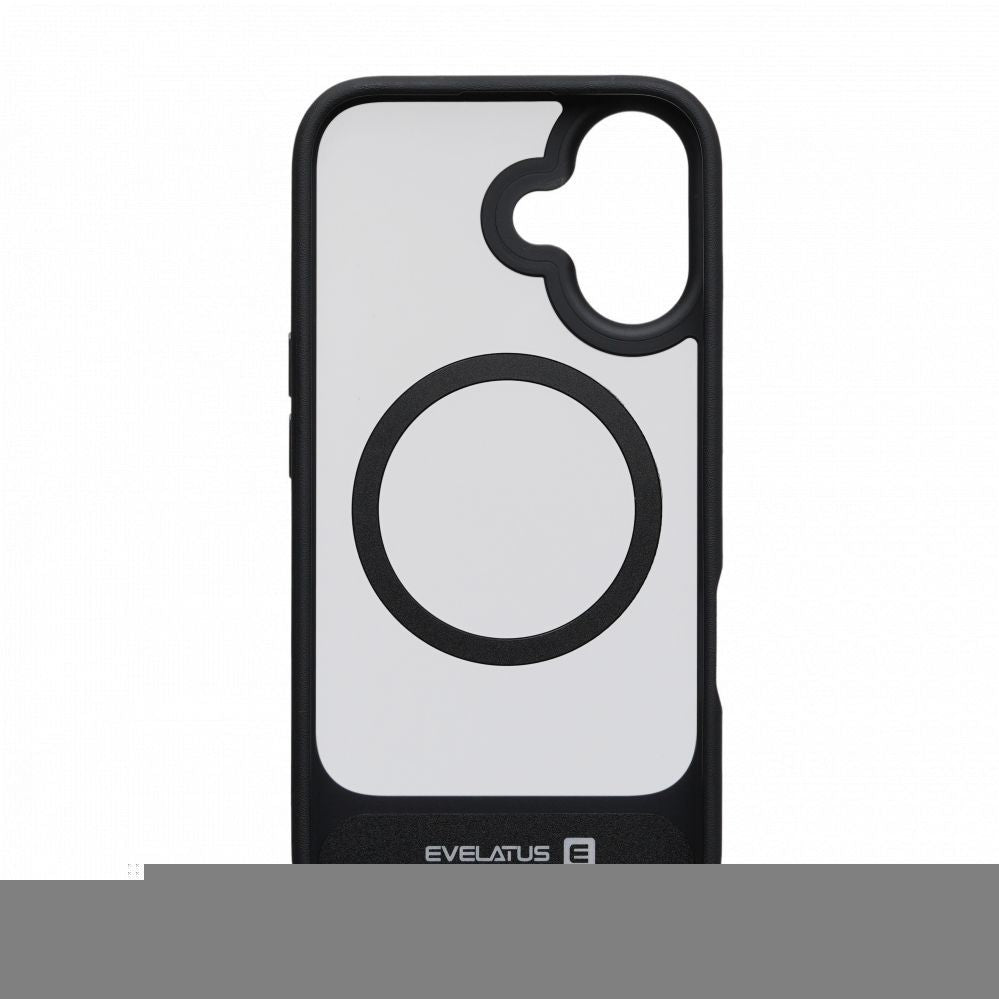 Tagakaaned Evelatus Apple iPhone 16 Rubber Coated MagSafe With Stand Case Black