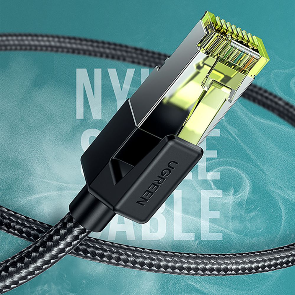 Кабель Ugreen  Ugreen NW150 80424 Ethernet RJ45 Cat 7 10Gbps Cable 3m - Black