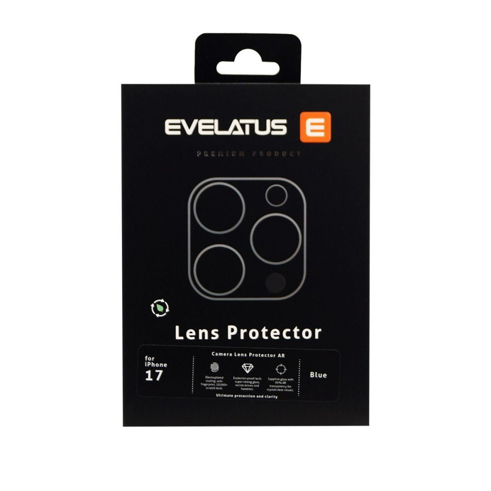 Protective glass Evelatus Apple iPhone 17 Full body camera lens protection premium Blue