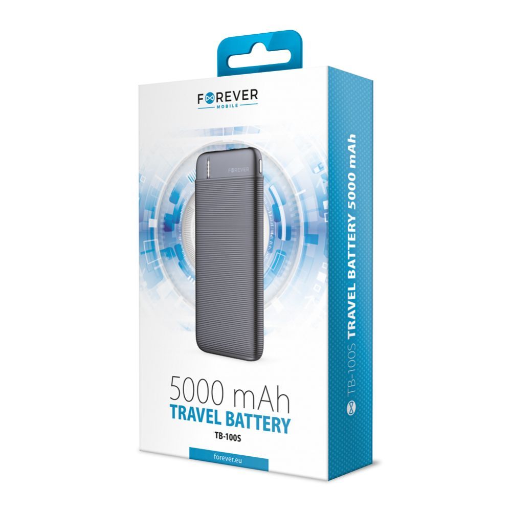 Väline aku Forever  Forever power bank TB-100S 5000 mAh black