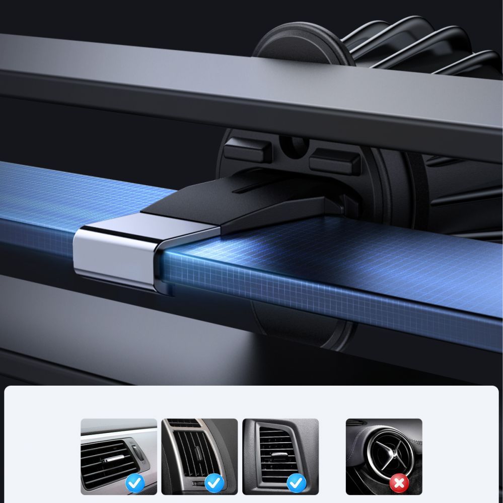 Kaabel Joyroom  Joyroom Magnetic Car Holder Wireless Charger 15W for Air Vent Black (JR-ZS240 Pro)