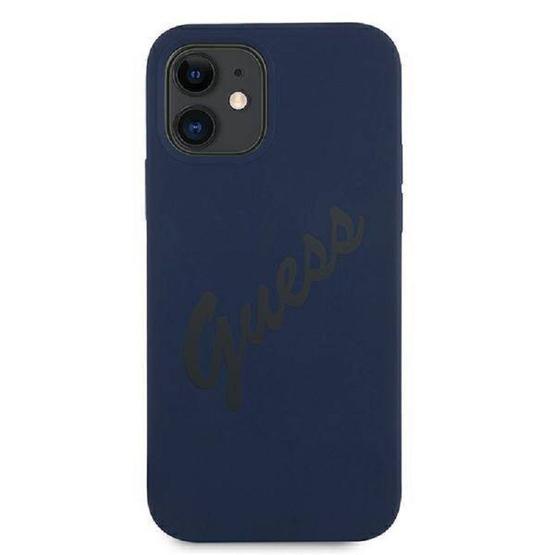 Back panel cover Guess Apple iPhone 12 Mini 5.4'' Vintage Cover Blue