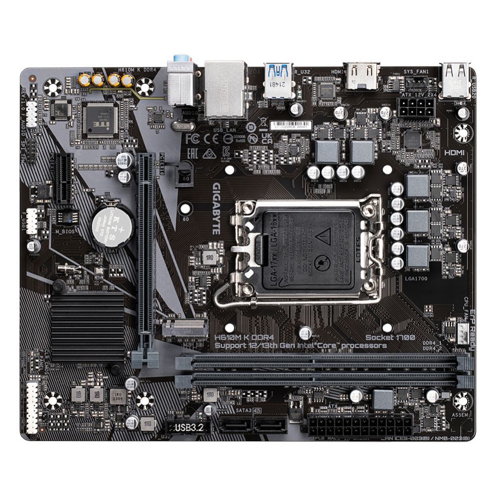 Motherboard for Intel processors Gigabyte  H610M K DDR4 1.0 M/B