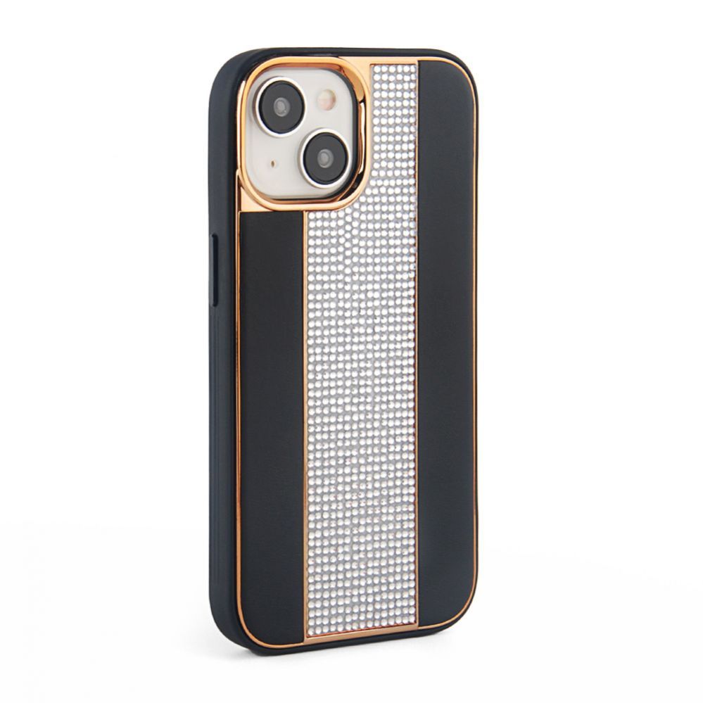Чехол на заднюю панель iLike Apple iPhone 15 Diamonds and Leather Case Black