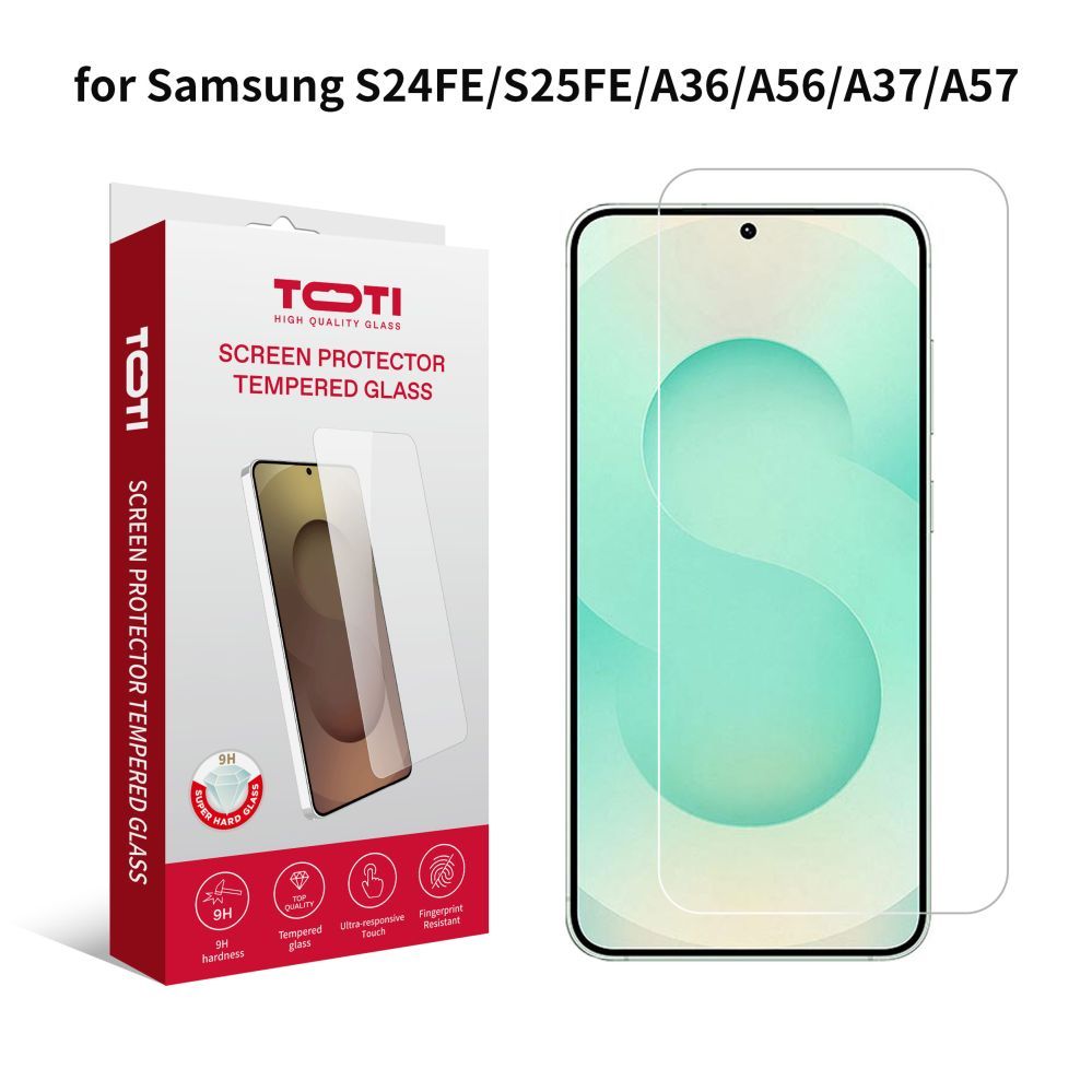 Kaitseklaasid Toti  TOTI TEMPERED glass 2D screen protector for Samsung Galaxy S24 FE/S25 FE/A36 /A56 /A37 /A57/A27