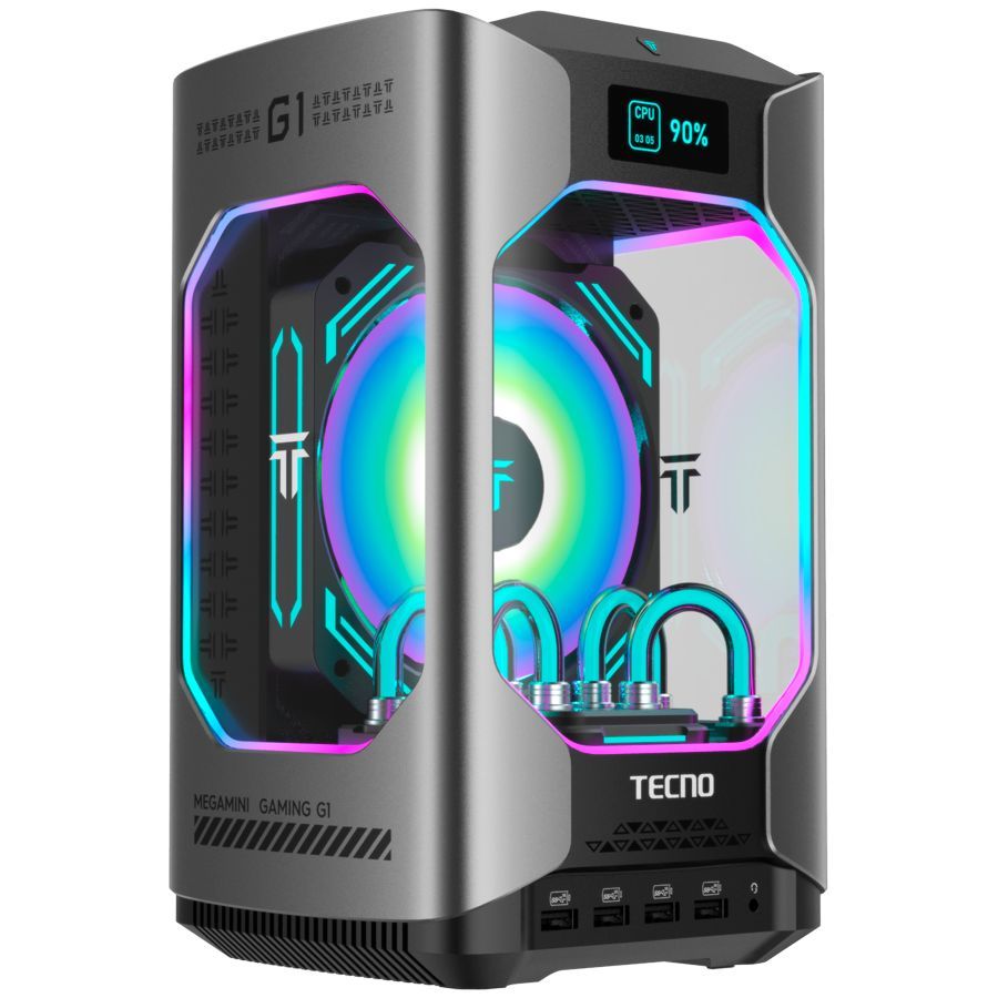 Sülearvuti TECNO  TECNO PC MEGAMINI GAMING G1 Intel i7-13620H DDR5 16Gb SSD 1Tb RTX4060 8Gb Water Cooling WiFi 6 BT 5.2 RJ45 2.5G 2xUSB 3.2 2xUSB 3.1 2xUSB2.0 1xThunderbolt 1xTypeC Full 2xHDMI 1xSD3.0 1xOculink 63Gb/s 1x3.5 Windows11