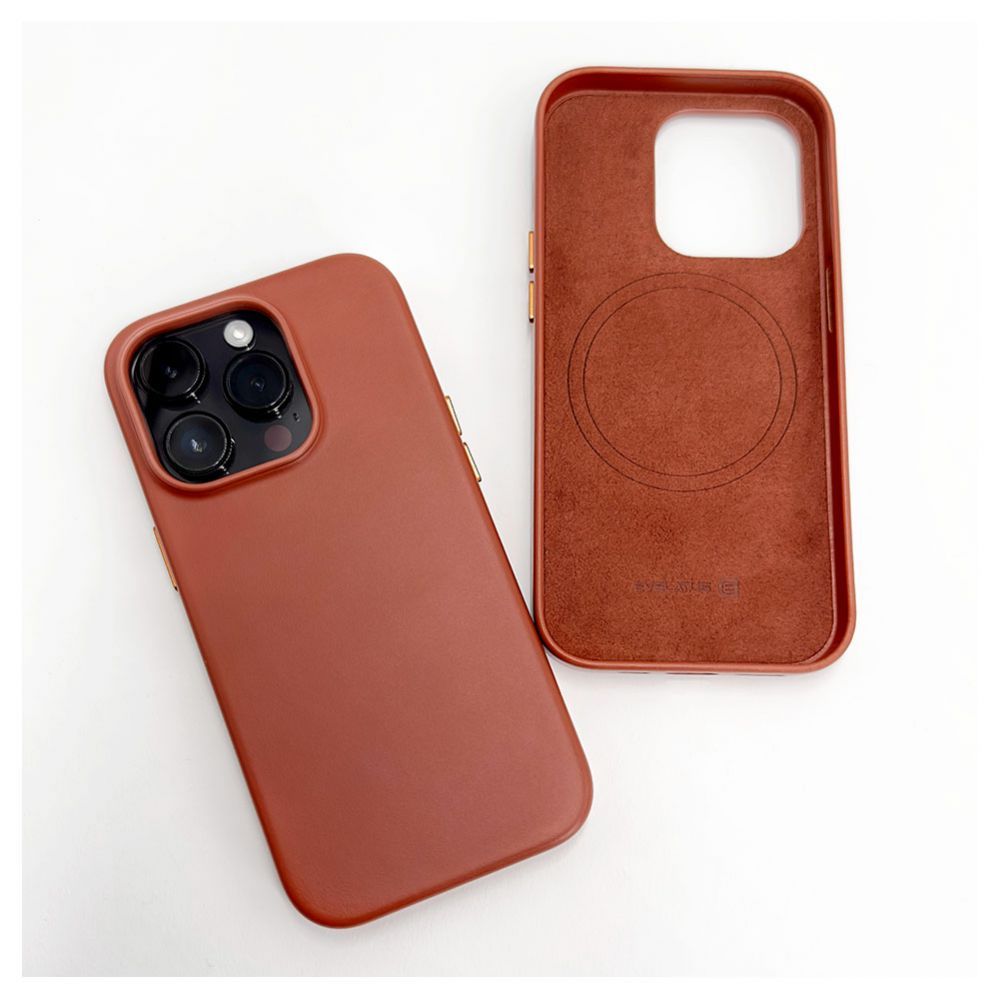 Чехол на заднюю панель Evelatus Apple iPhone 14 Pro Genuine Leather case with MagSafe Brown