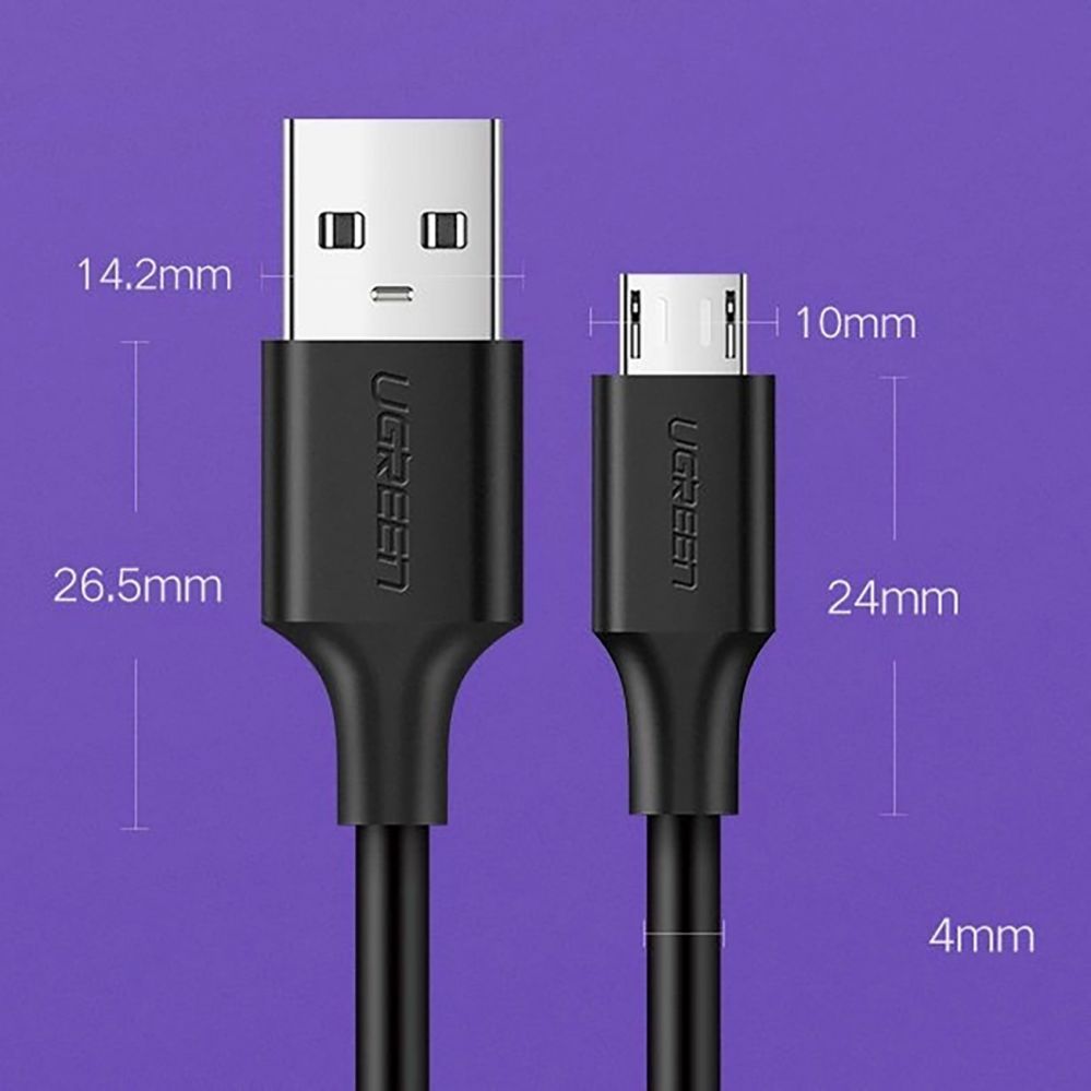 Кабель Ugreen  Ugreen US289 60134 micro USB / USB-A cable 0.25m - black