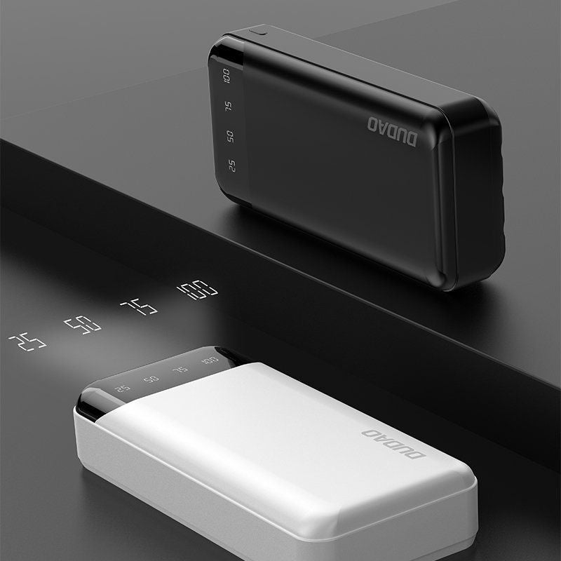 Power bank Dudao  Dudao capacious powerbank with 3 built-in cables 20000mAh USB Type C + micro USB + Lightning black (Dudao K6Pro +)