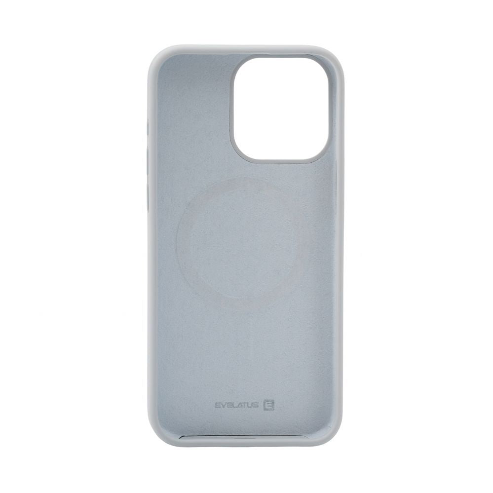 Tagakaaned Evelatus Apple iPhone 15 Pro Max Premium Magsafe Soft Touch Silicone Case New Function Grey Blue