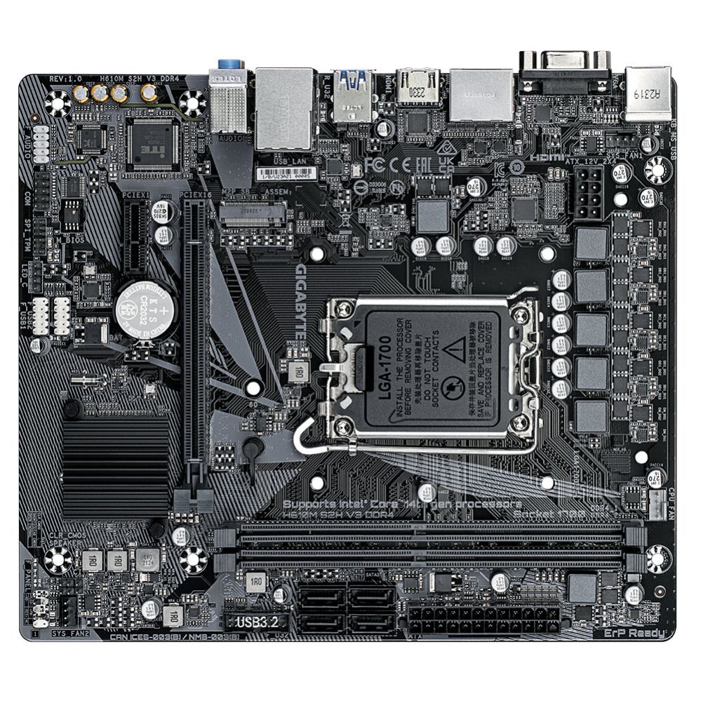Intel protsessori emaplaat Gigabyte  H610M S2H V3 DDR4 G1.0