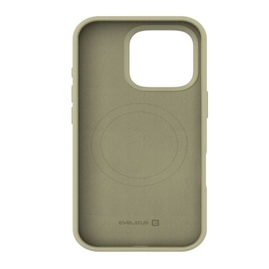 Back panel cover Evelatus Apple iPhone 16 Pro Premium Magsafe Soft Touch Silicone Case Natural Titanium