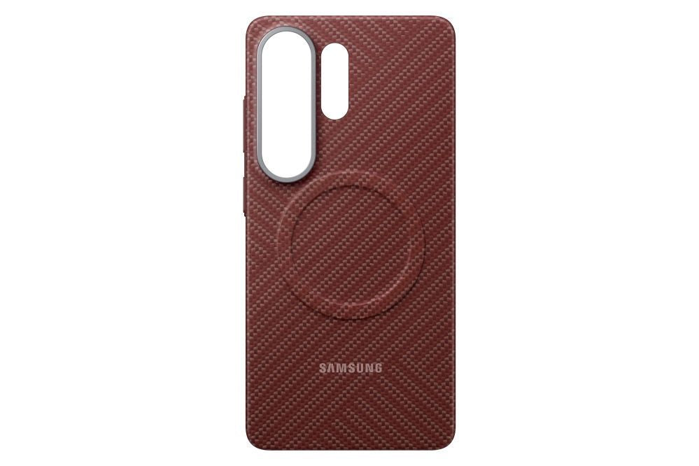 Чехол на заднюю панель Samsung  KS948SR Carbon Magnet Case Samsung Galaxy S26 Ultra, Coral Red