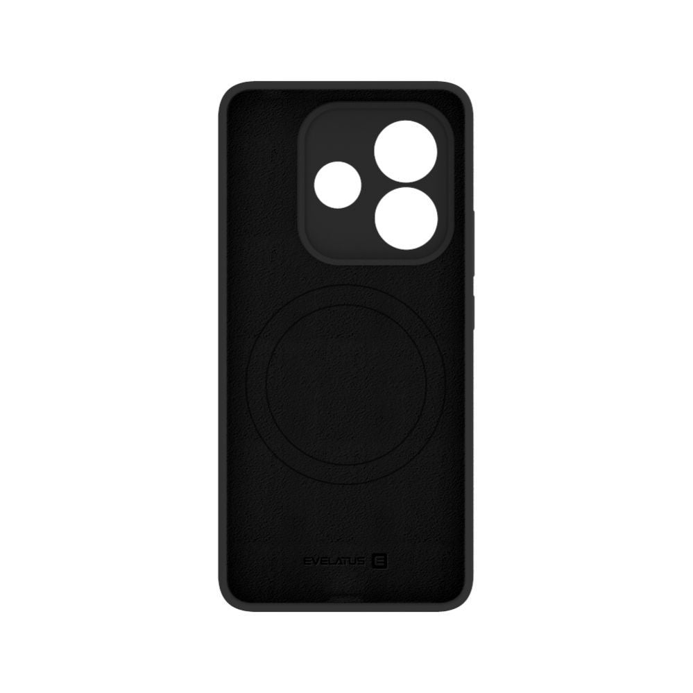 Tagakaaned Evelatus Xiaomi Redmi Note 14 Premium Magnetic Soft Touch Silicone Case Black
