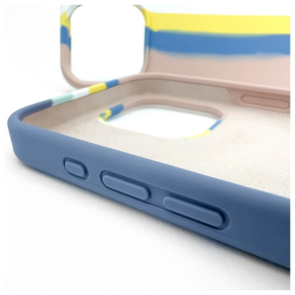 Чехол на заднюю панель Evelatus Apple iPhone 15 Pro Max Silicone case Multi-Colored Blue Pink