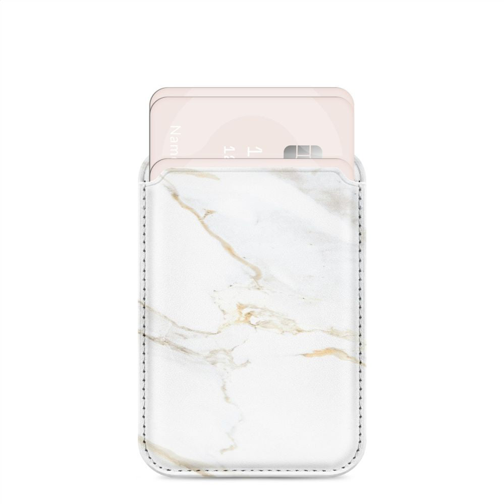 Tagakaaned Mio  MIO White Marble Magsafe Case Compatible Card Holder