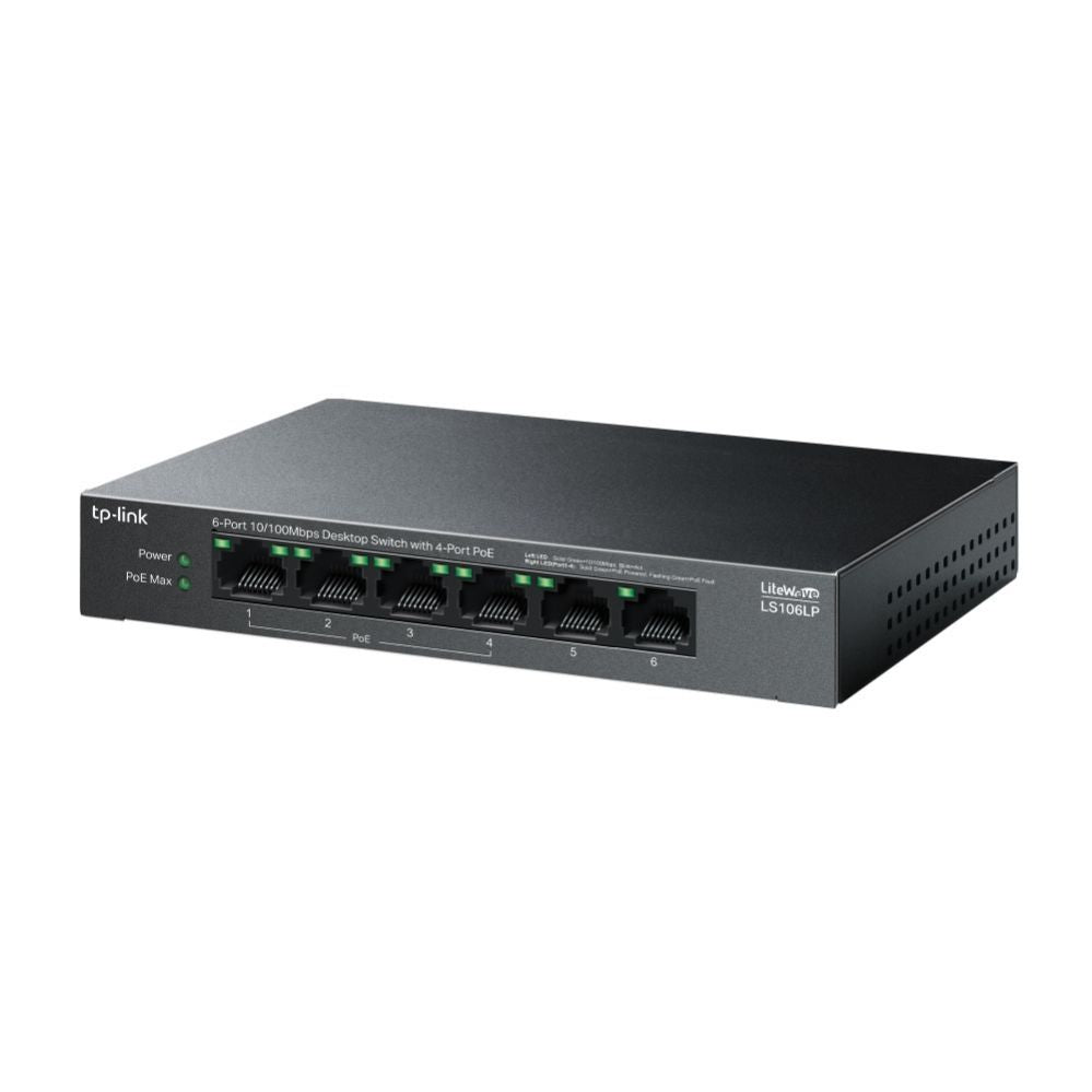 Коммутатор TP-Link  NET SWITCH 6PORT 10/100M 4POE+/LS106LP