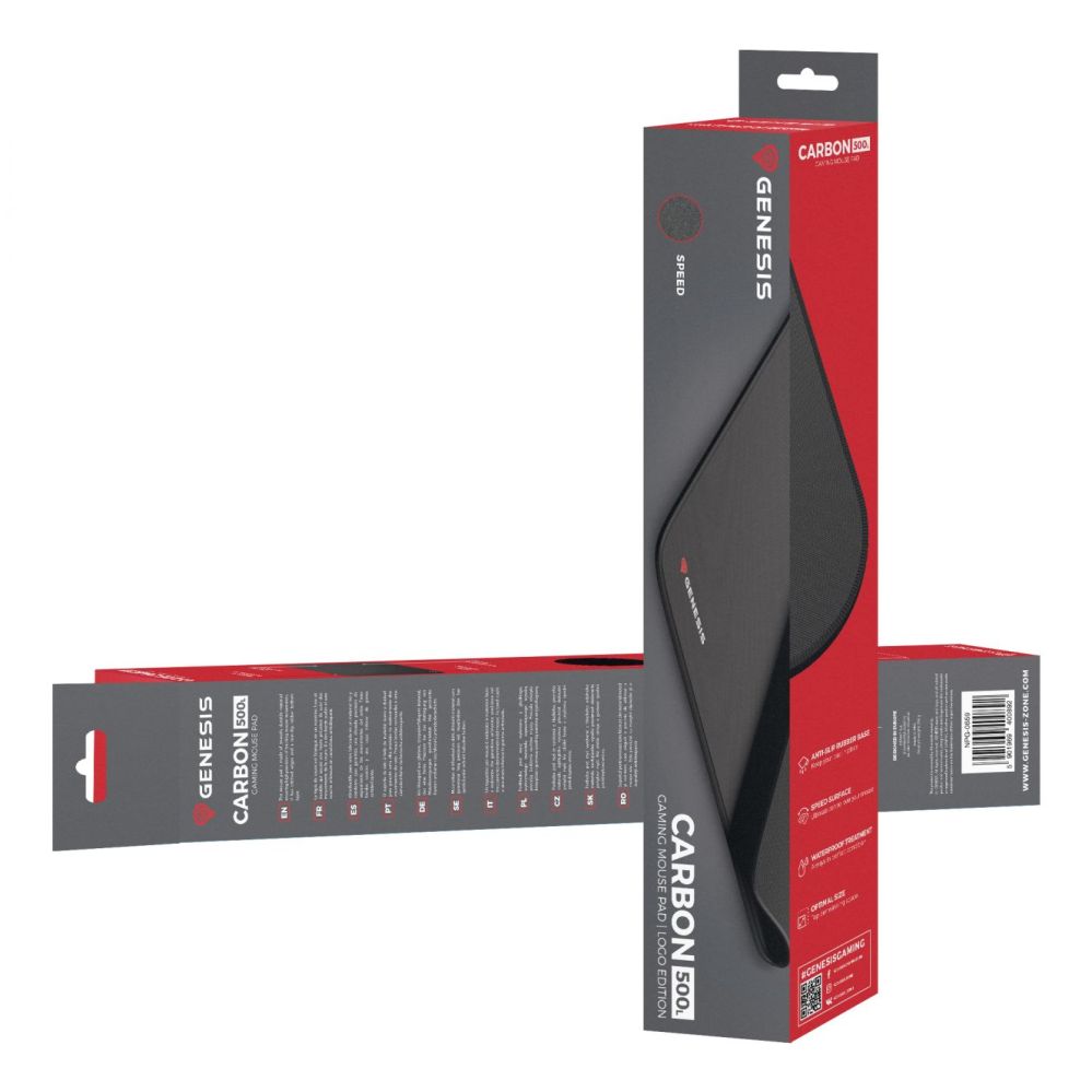 Arvutihiir Genesis  Carbon 500 L Mouse pad, 400 x 2.5 x 330 mm, Black