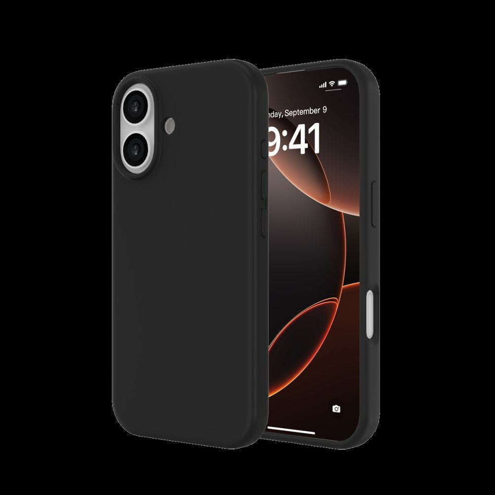 Back panel cover Just Must  JUST MUST REGULAR DEFENSE SILICONE with MAGSAFE for iPhone 17 Black