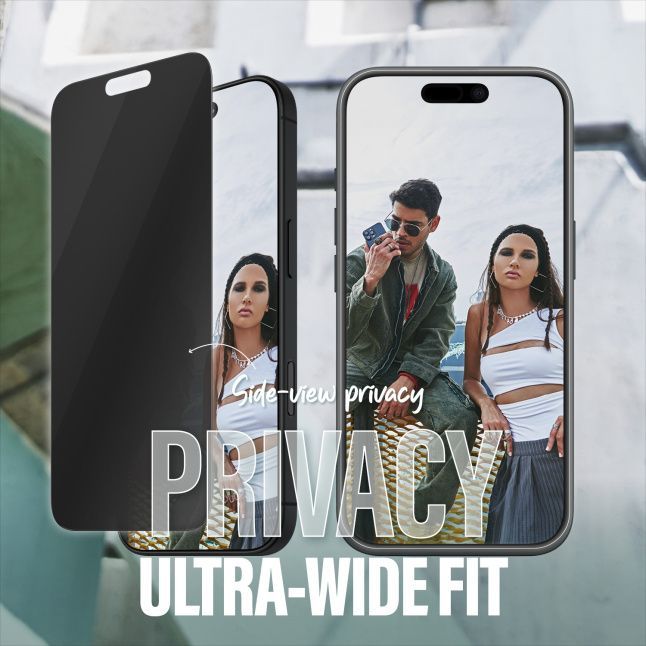 Protective glass PanzerGlass  PanzerGlass SAFE Privacy Screen Protector Apple iPhone 16 Plus, Ultra-Wide Fit