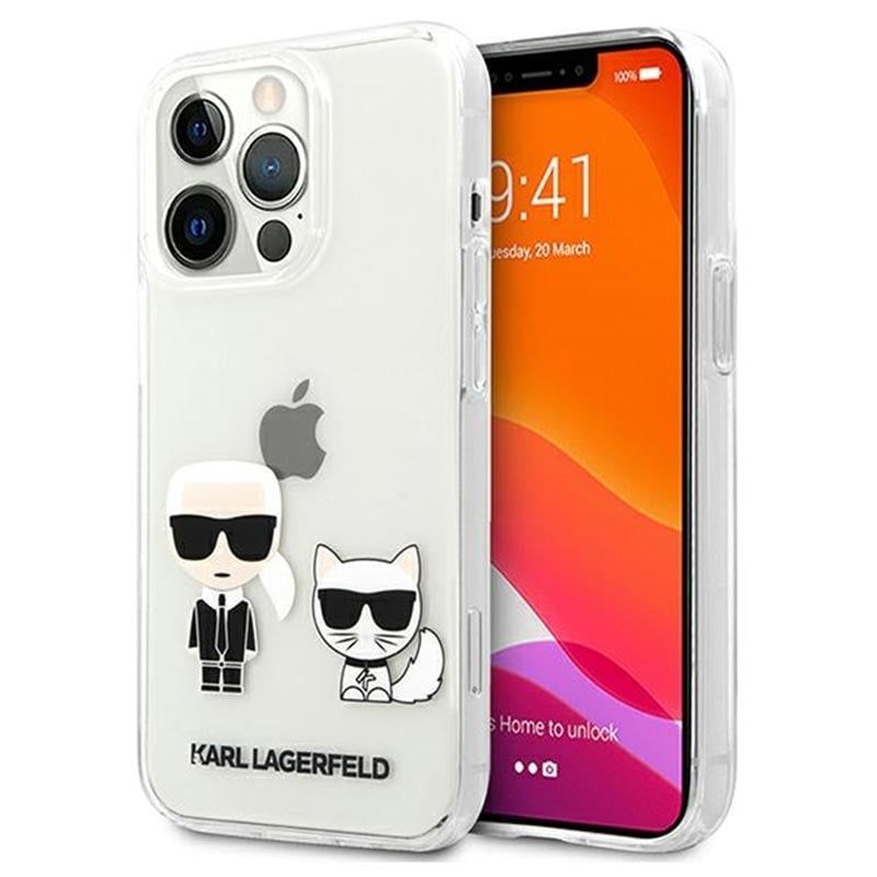 Back panel cover Karl Lagerfeld  iPhone 13 Pro Choupette Case Transparent