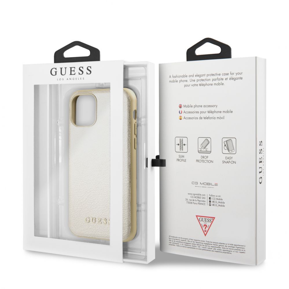 Чехол на заднюю панель Guess Apple iPhone 11 Pro Iridescent PU Leather Hard Case Gold