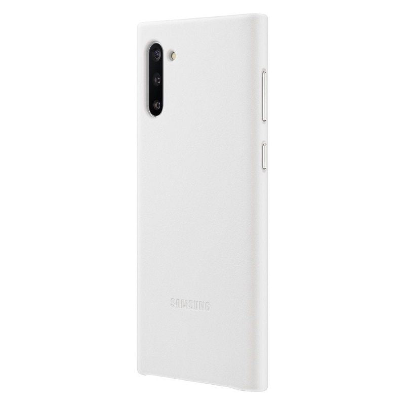 Back panel cover Samsung  Note 10 Leather cover case White