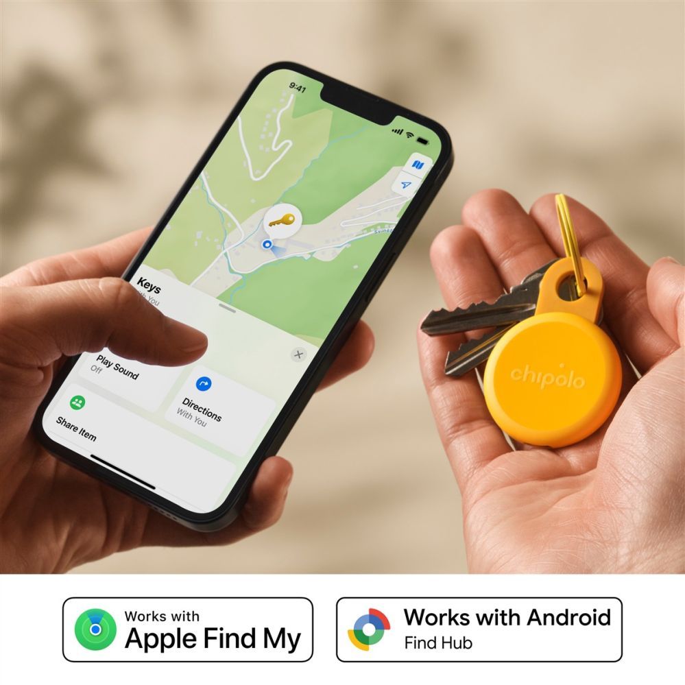 Другие товары chipolo  Chipolo LOOP – Rechargeable Bluetooth Tracker with Silicone Loop for iOS & Android, Honey