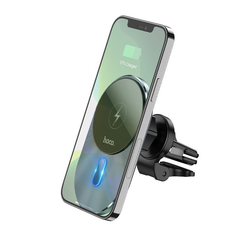 Авто держатель Hoco  CA91 Magic magnetic wireless fast charging car holder Wireless output: 5W/7.5W/10W/15W Grey