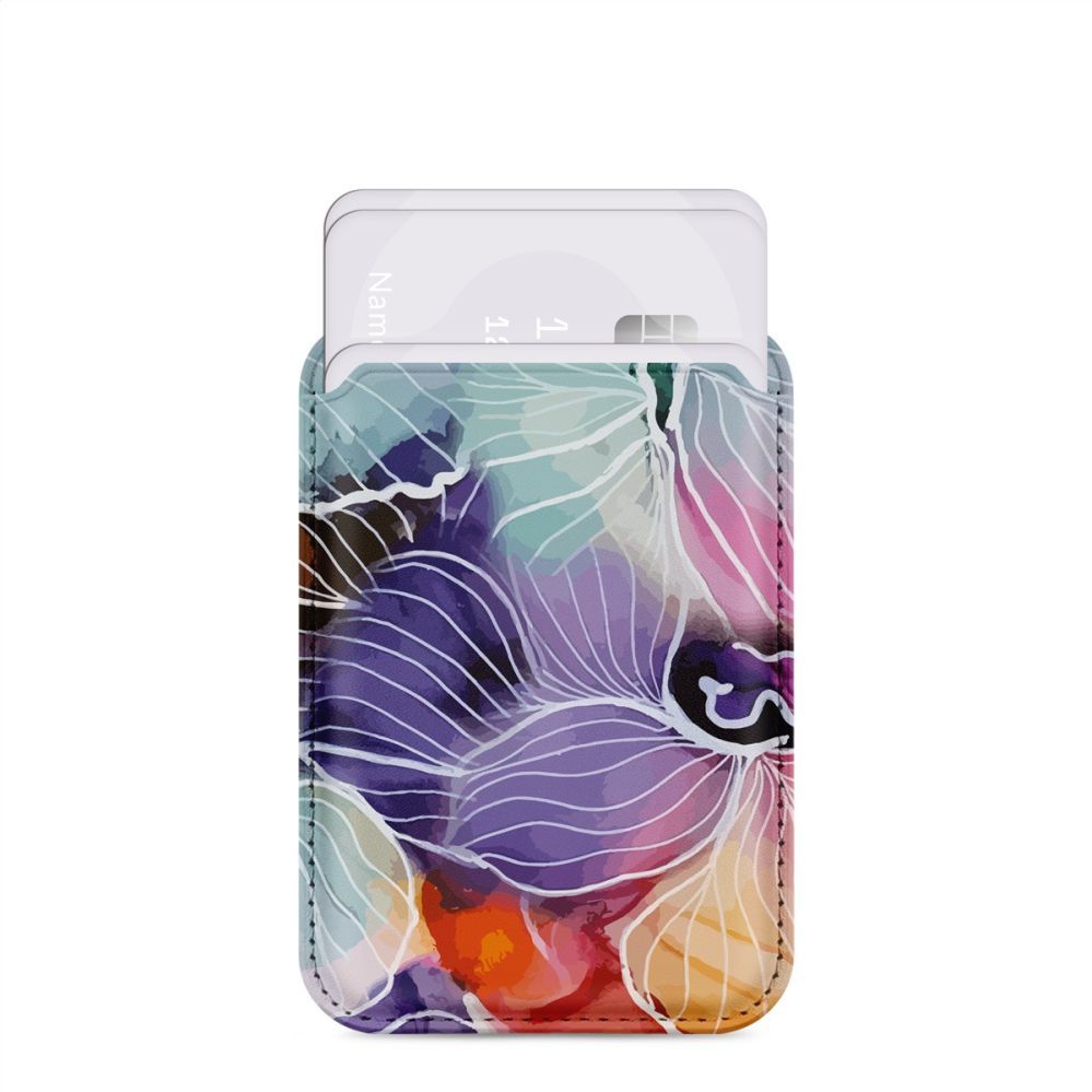 Back panel cover Mio  MIO Flowers Magsafe Case Compatible Card Holder
