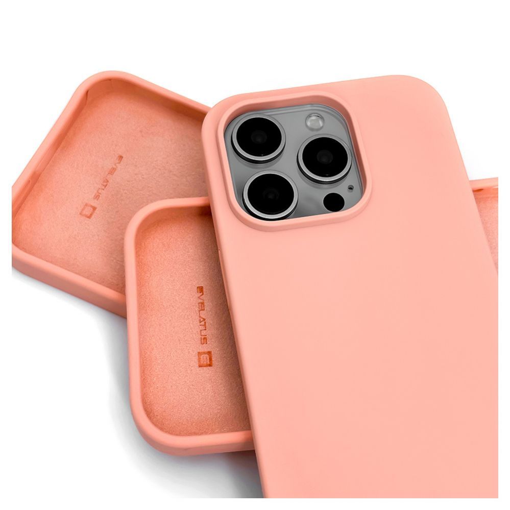 Tagakaaned Evelatus Apple iPhone 14 Pro 6.1 Premium Soft Touch Silicone Case Light Pink