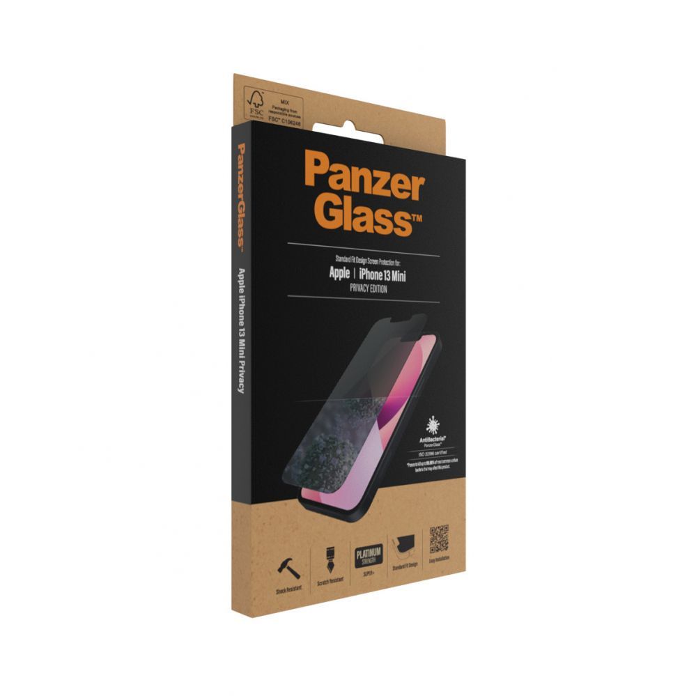 Back panel cover PanzerGlass  Apple, iPhone 13 Mini, Tempered glass, Black, Privacy Screen Protector