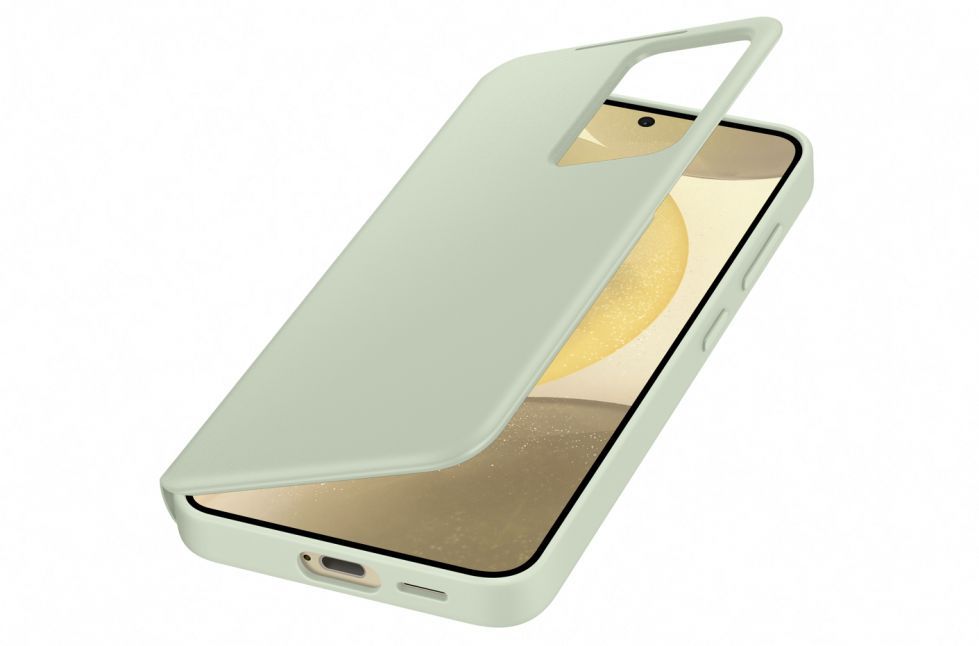 Back panel cover Samsung  ZS921CGE Smart View Wallet Case Samsung Galaxy S24, Light Green