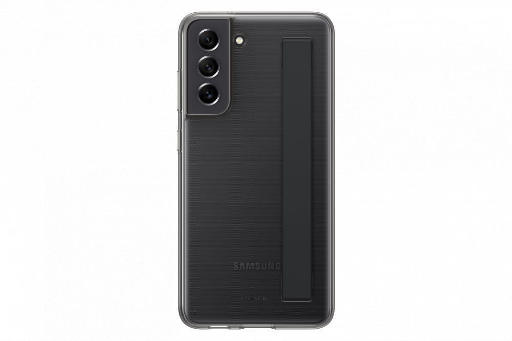 Back panel cover Samsung  Galaxy S21 FE Clear Strap Cover Case Dark Gray