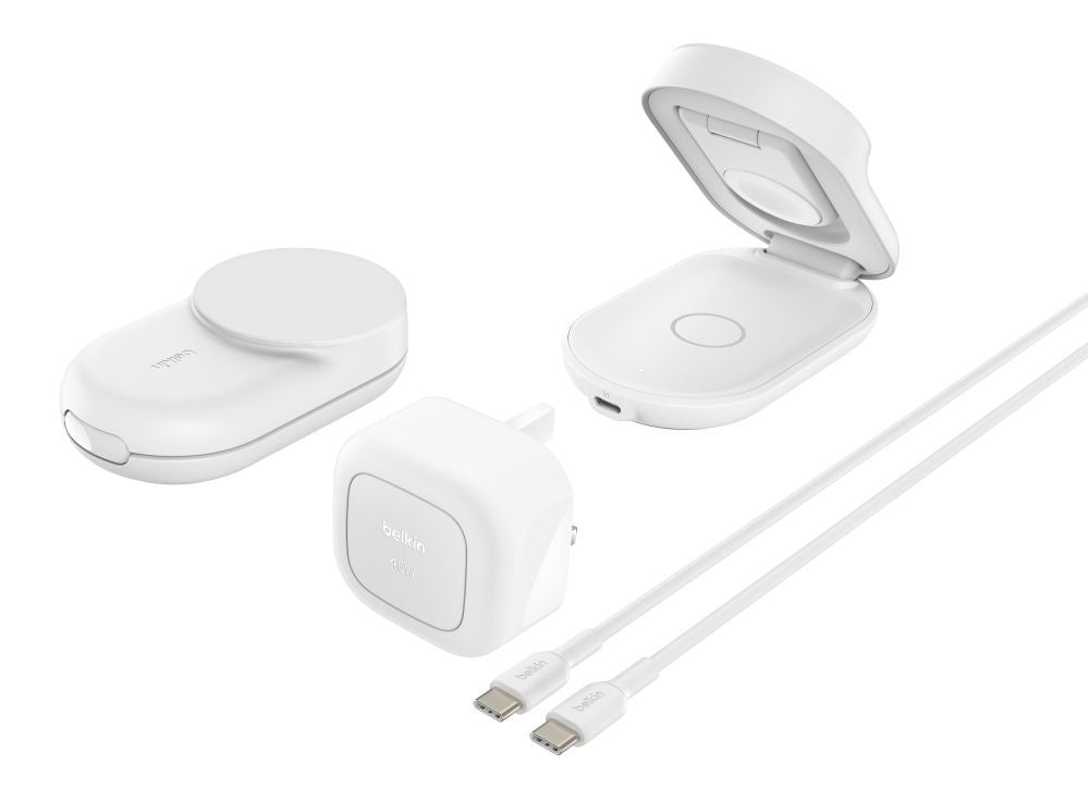 Juhtmeta laadija Belkin  UltraCharge 25w Qi2 3in1 Magnetic Charger White