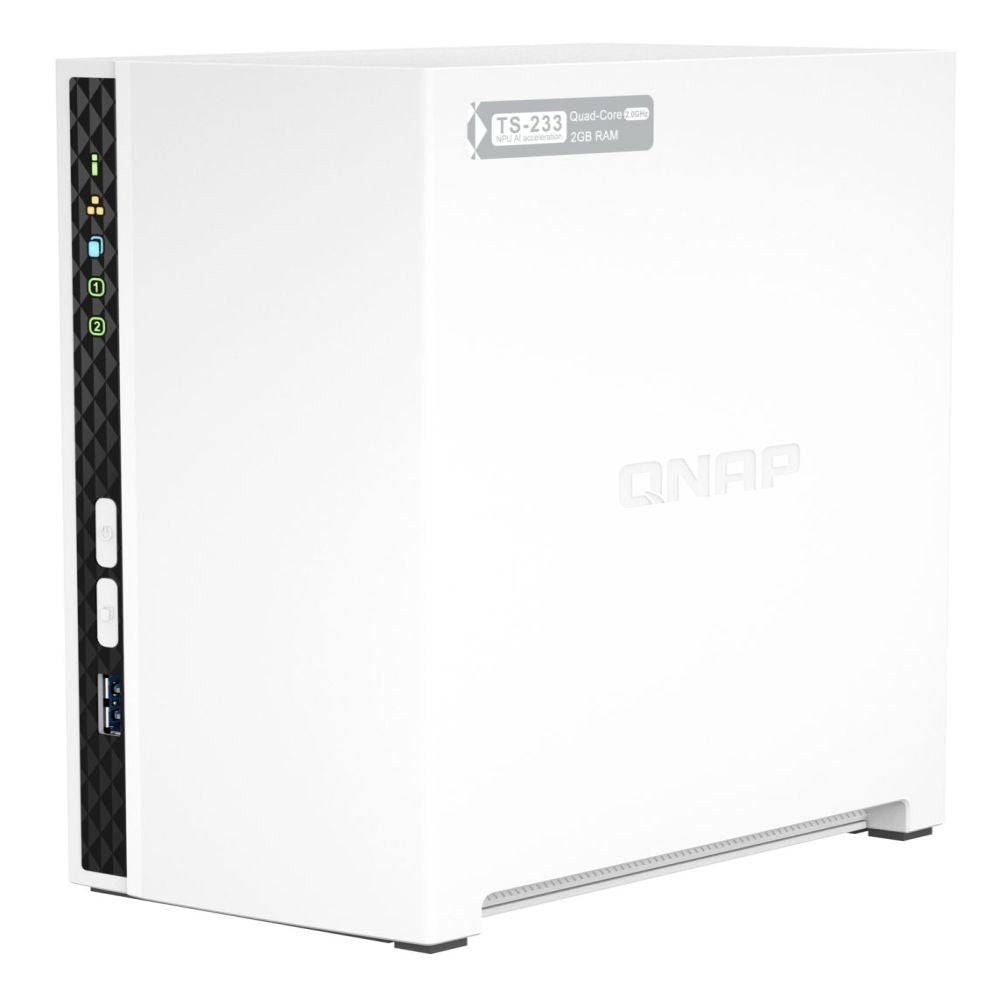 Mälupulk QNAP  2-Bay ARM 	TS-233 Up to 2 SATA 6Gb/s, 3Gb/s,  Cortex-A55, Processor frequency 2.0 GHz, 2 GB, N/A, 2 x USB 2.0, 1 x USB 3.2 Type-A; 1 x Gigabit Ethernet